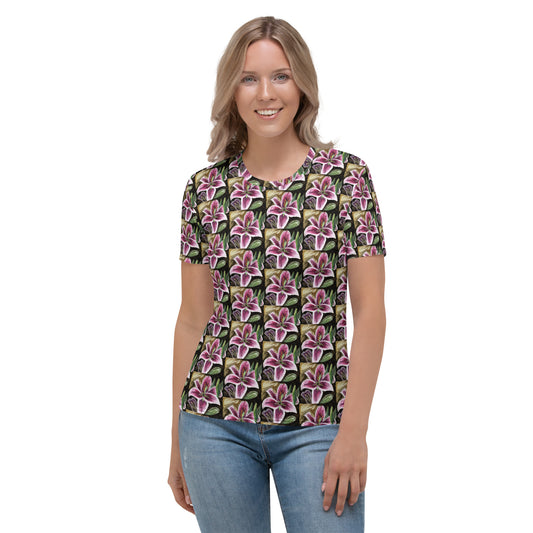 Resilient Joy's So Cute Lily Print Women's T-shirt