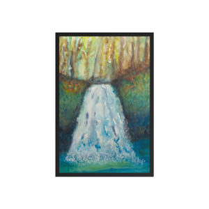 "watercolor waterfall" framed poster