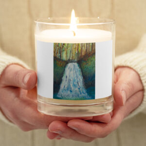 glass jar soy wax candle