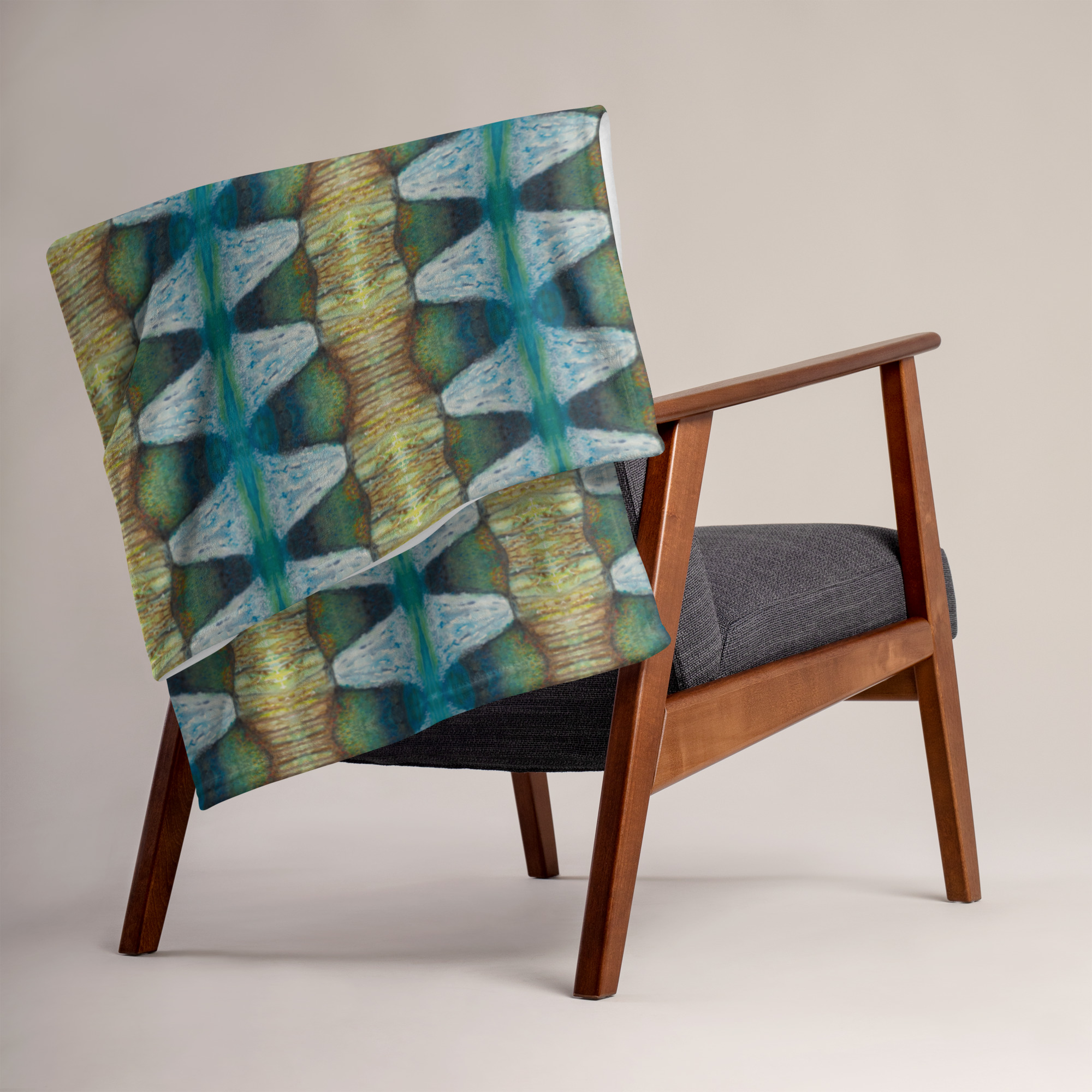 "waterfall watercolor" throw blanket "waterfall watercolor" throw blanket